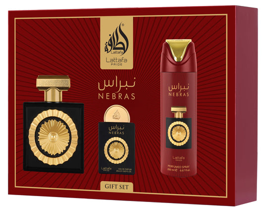 Set Lattafa Nebras edp 100ml + 20ml + deo 200ml