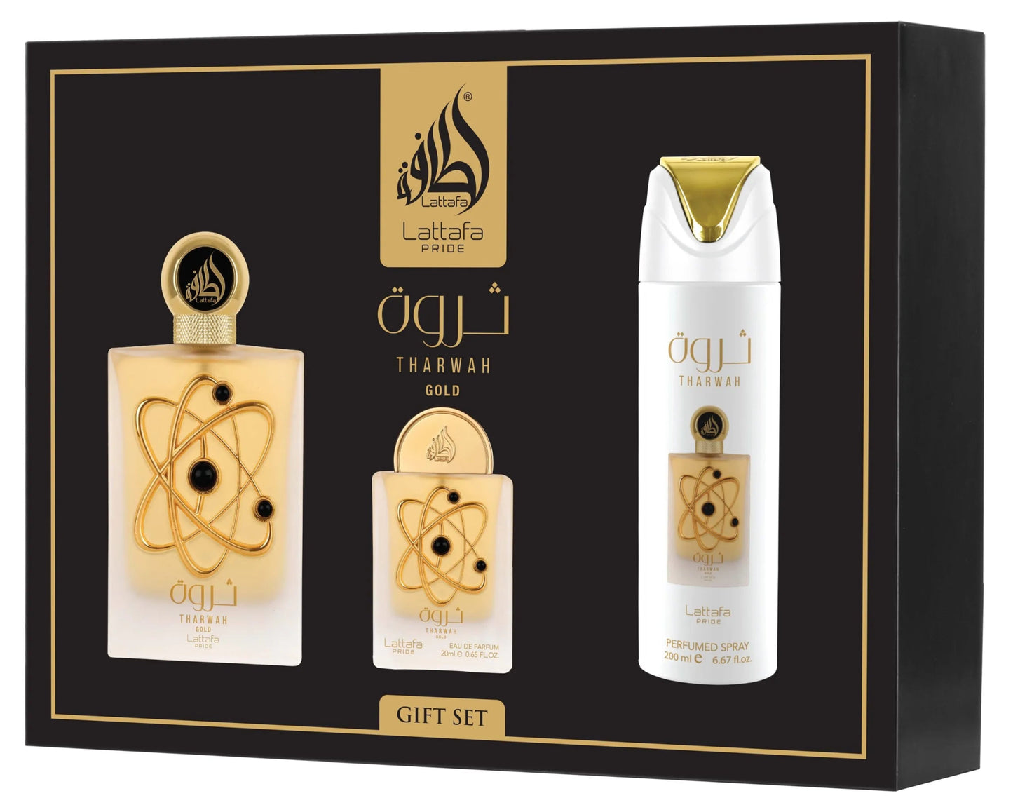 Set Lattafa Tharwah Gold edp 100ml + 20ml - Emy Make Up